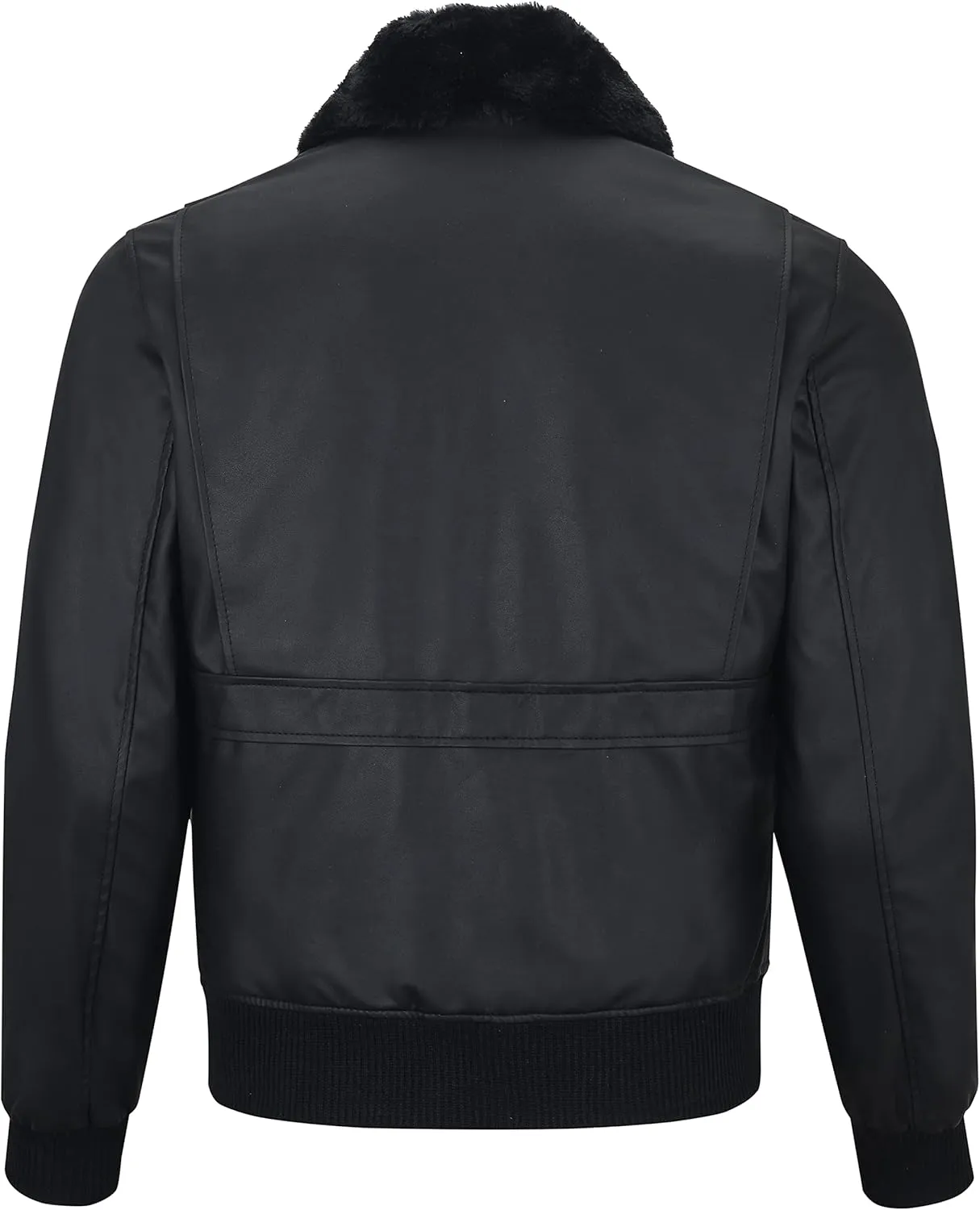 Men Leather Flight Bomber Jacket