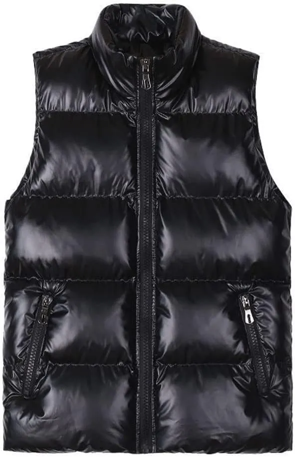 Men Winter Vests Women Short Bright Color Vest Cotton Padded Sleeveless Jacket Waistcoat