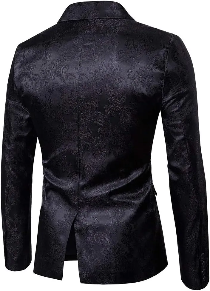 Men's 2 Piece Slim Fit Suit Set One Button Jacket Pants Wedding Party Blazer Prom Tuxedo Suits Formal Skinny Business Suit