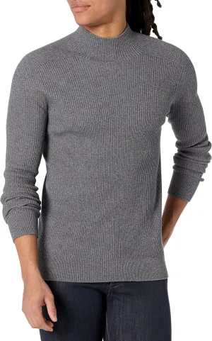 Men's 3D Turtleneck Ribbed Sweater