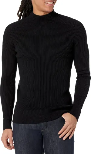 Men's 3D Turtleneck Ribbed Sweater