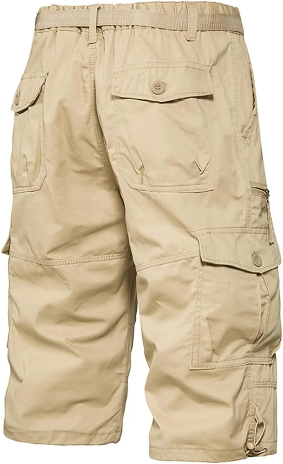 Men's Athletic Shorts Cotton Cargo Comfy Shorts Elastic Waist Summer Classic Fit Shorts with Pockets Baggy Shorts