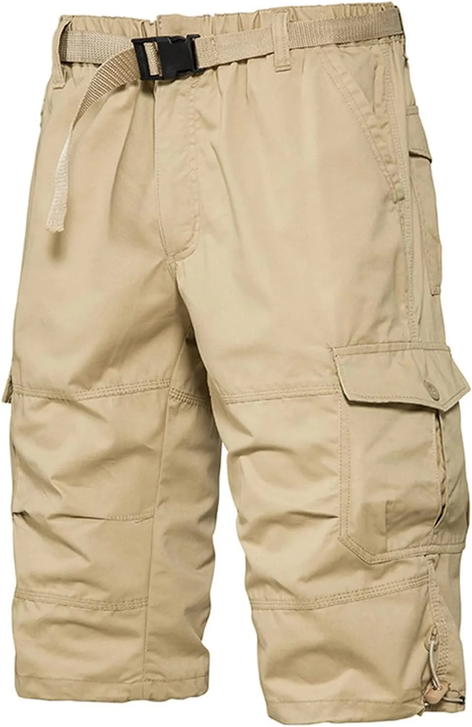 Men's Athletic Shorts Cotton Cargo Comfy Shorts Elastic Waist Summer Classic Fit Shorts with Pockets Baggy Shorts