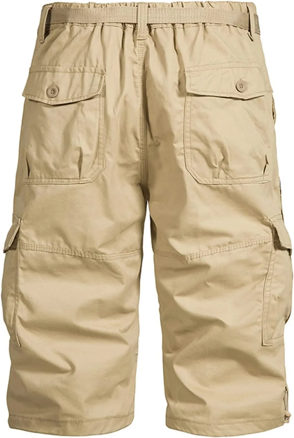 Men's Athletic Shorts Cotton Cargo Comfy Shorts Elastic Waist Summer Classic Fit Shorts with Pockets Baggy Shorts