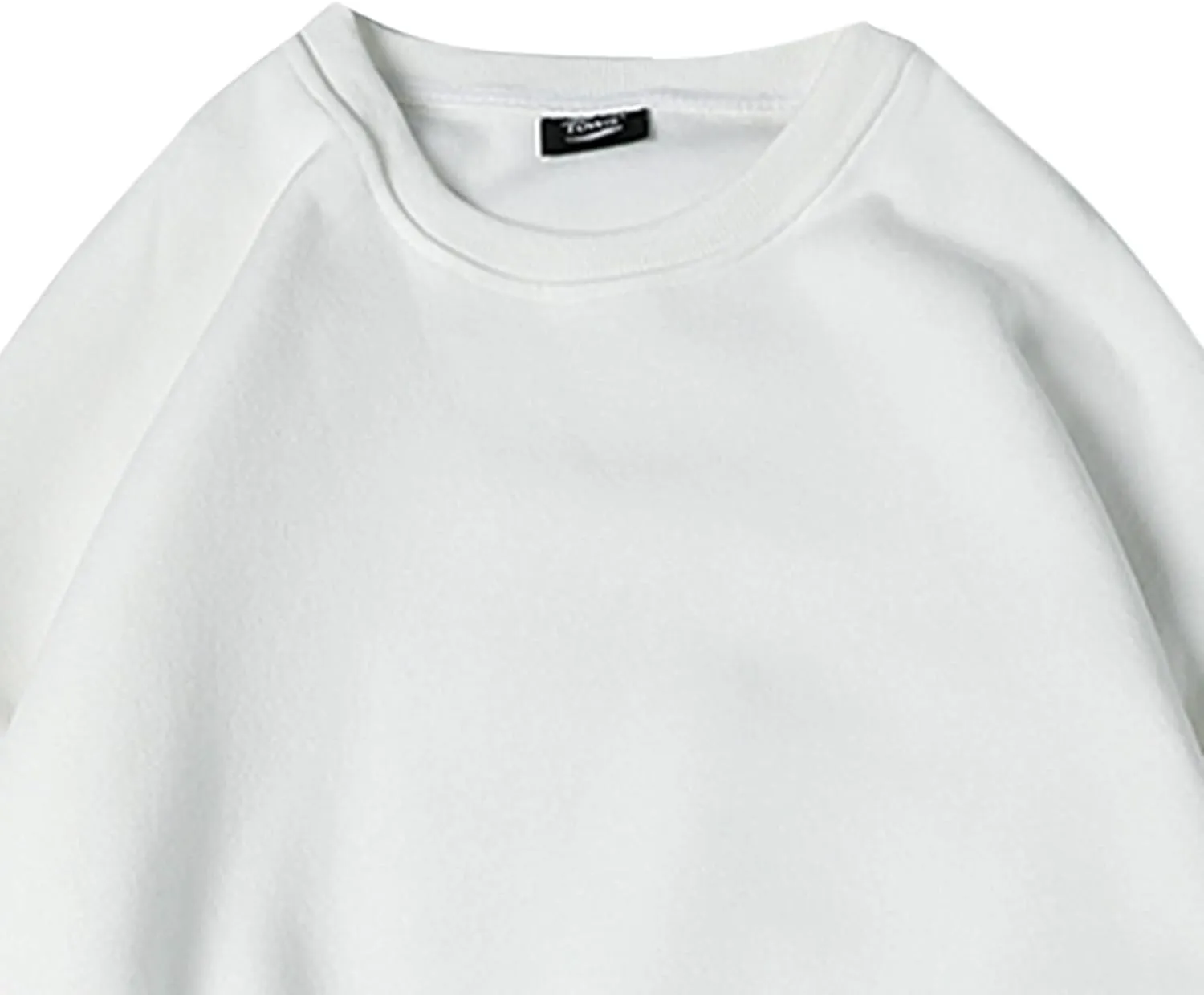 Men's Baggy Sweater Fashion Solid Crewneck Drop Shoulder Sleeve Pullover Sweatshirt Loose Crewneck Sweater