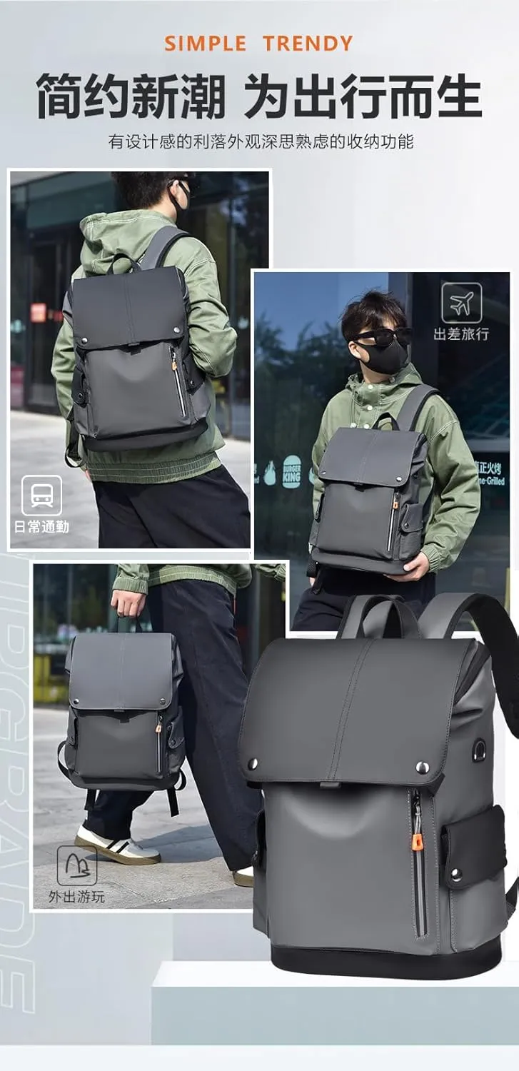 Men's Business Backpack - Water-Resistant Large Capacity Travel Laptop Backpack for Business Trips