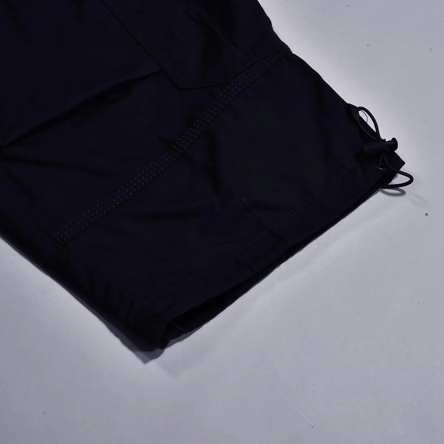 Men??s Cargo Shorts Casual Twill Elastic Below Knee Long Shorts Loose Fit Elastic Work Capri Shorts with Belt