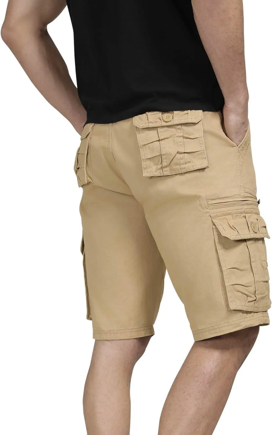 Mens Cargo Shorts Classic Fit Lightweight Ripstop Pants Hiking Outdoor Work Short Trousers with Multi Pocket