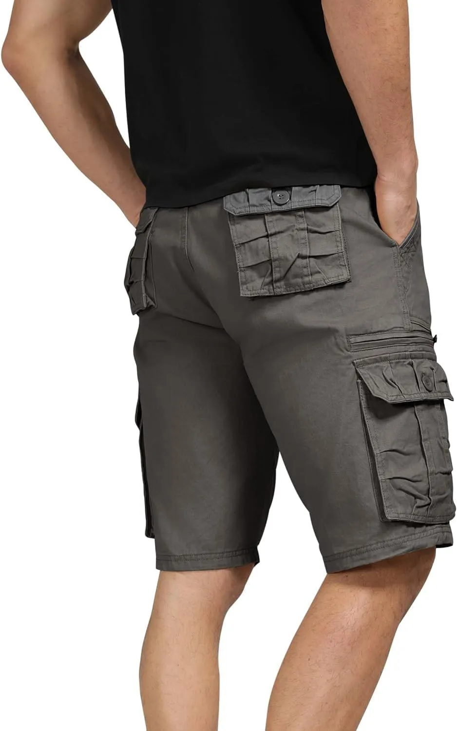 Mens Cargo Shorts Classic Fit Lightweight Ripstop Pants Hiking Outdoor Work Short Trousers with Multi Pocket