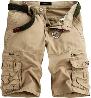 Mens Cargo Shorts Classic Fit Lightweight Ripstop Pants Hiking Outdoor Work Short Trousers with Multi Pocket