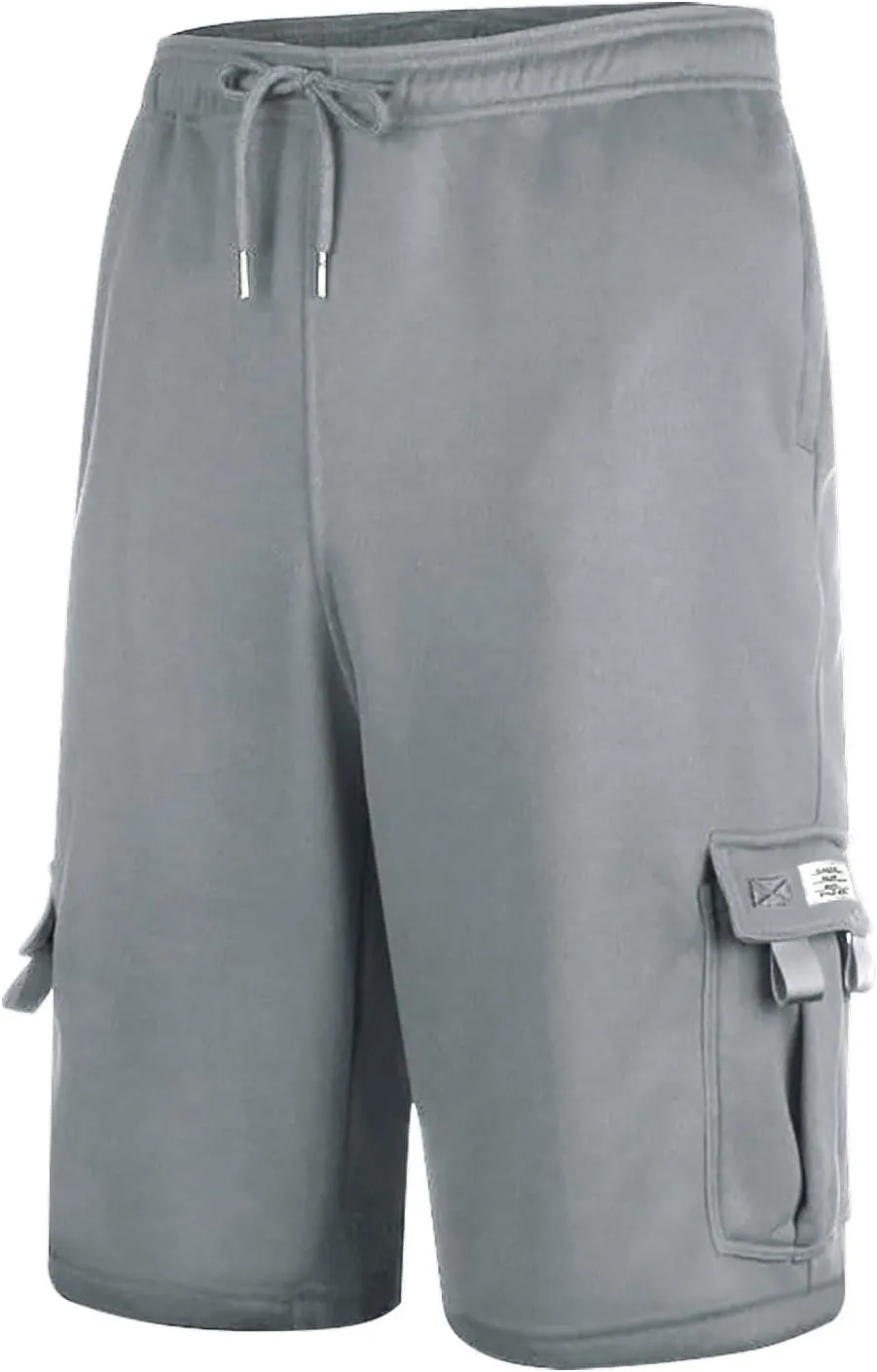 Men's Cargo Shorts Drawstring Elastic Waist Baggy Sports Sweat Shorts Big Tall Running Workout Shorts with Pockets
