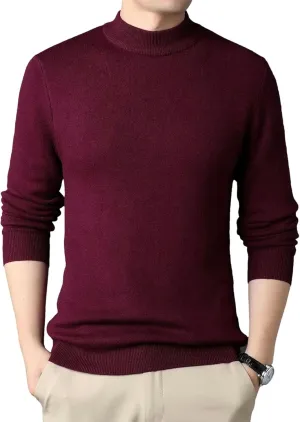 Men's Cashmere Sweater Half Turtleneck Men Sweaters Knit Pullovers for Male Slim Knitwear Man Sweater