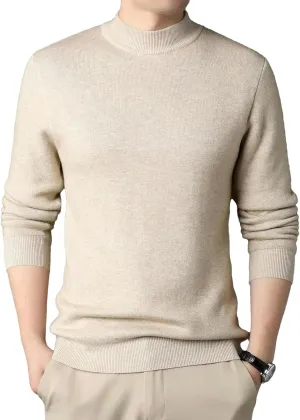 Men's Cashmere Sweater Half Turtleneck Men Sweaters Knit Pullovers for Male Slim Knitwear Man Sweater