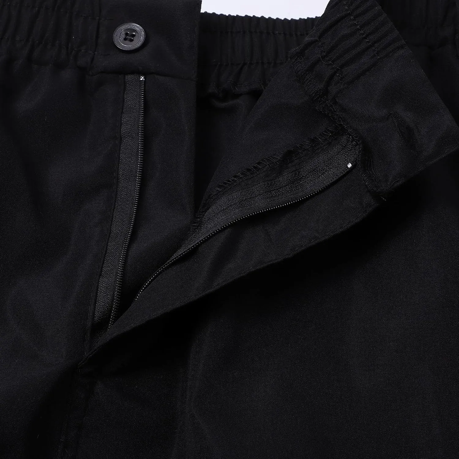Men's Casual Cargo Pants Drawstring Elastic Waist Hiking Pants Workout Joggers Sweatpants Streetwear Trousers