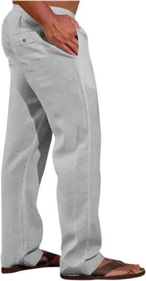 Mens Casual Cargo Pants Elastic Waist Stretch Drawstring Relaxed Fit Tactical Work Joggers Pants, S-5XL