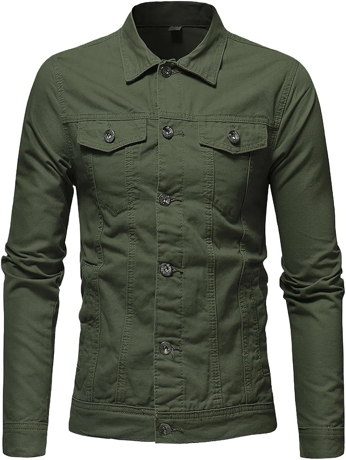 Men's Casual Classic Denim Jacket Slim Fit Fashion Jean Coat
