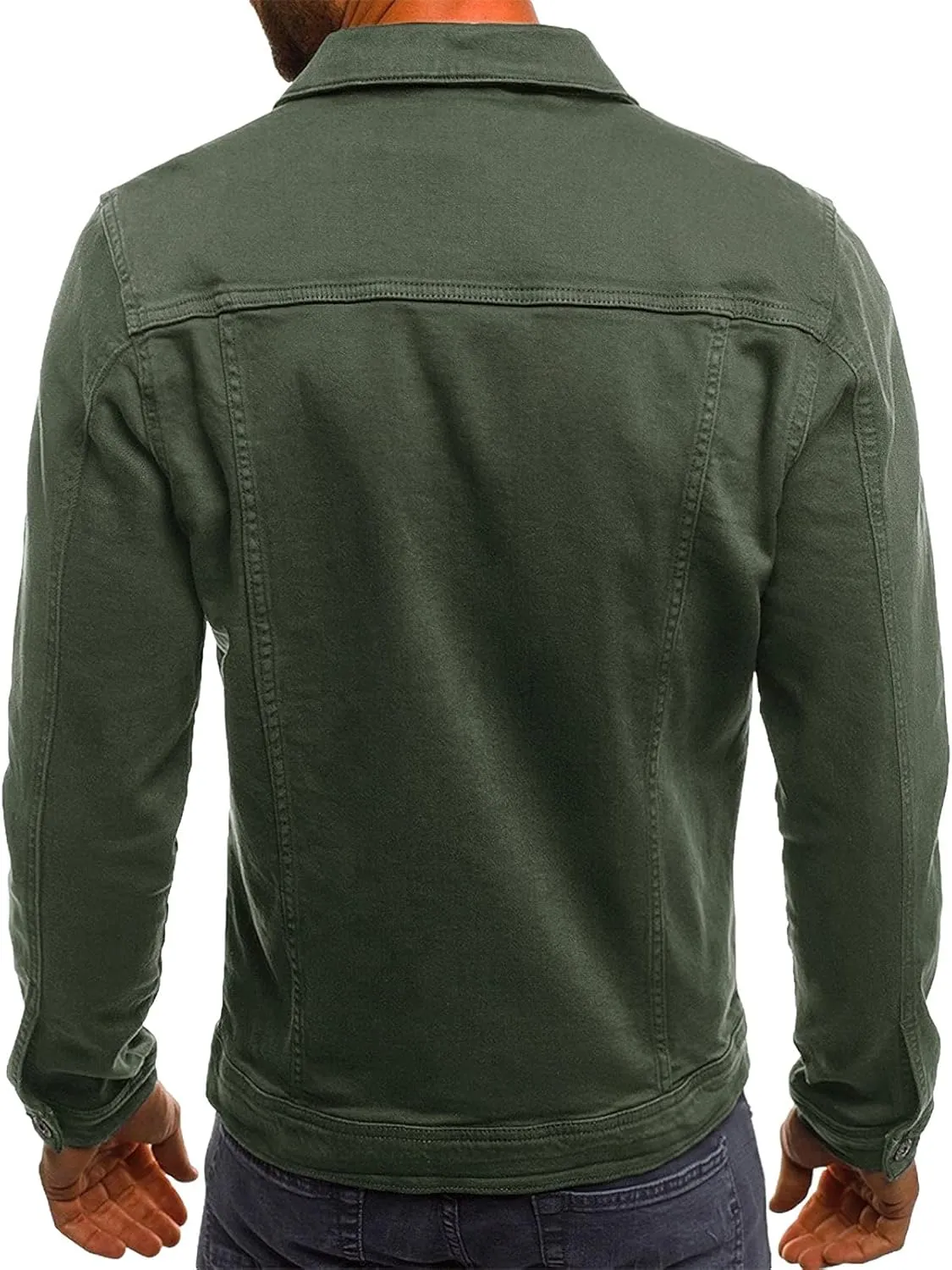 Men's Casual Classic Denim Jacket Slim Fit Fashion Jean Coat