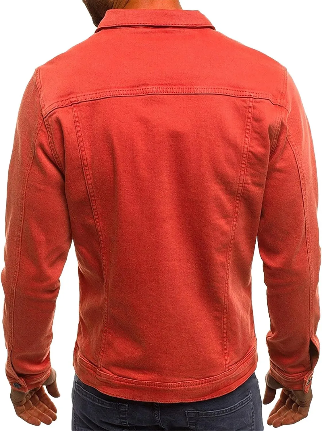 Men's Casual Classic Denim Jacket Slim Fit Fashion Jean Coat