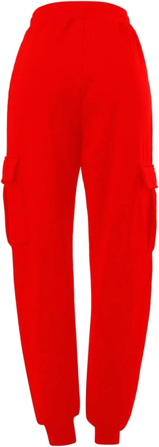 Men's Casual Pants with Multiple Pockets Tactical Pants for Men Stretch Styling Corduroy Pants Mens Red Camo Joggers for Men