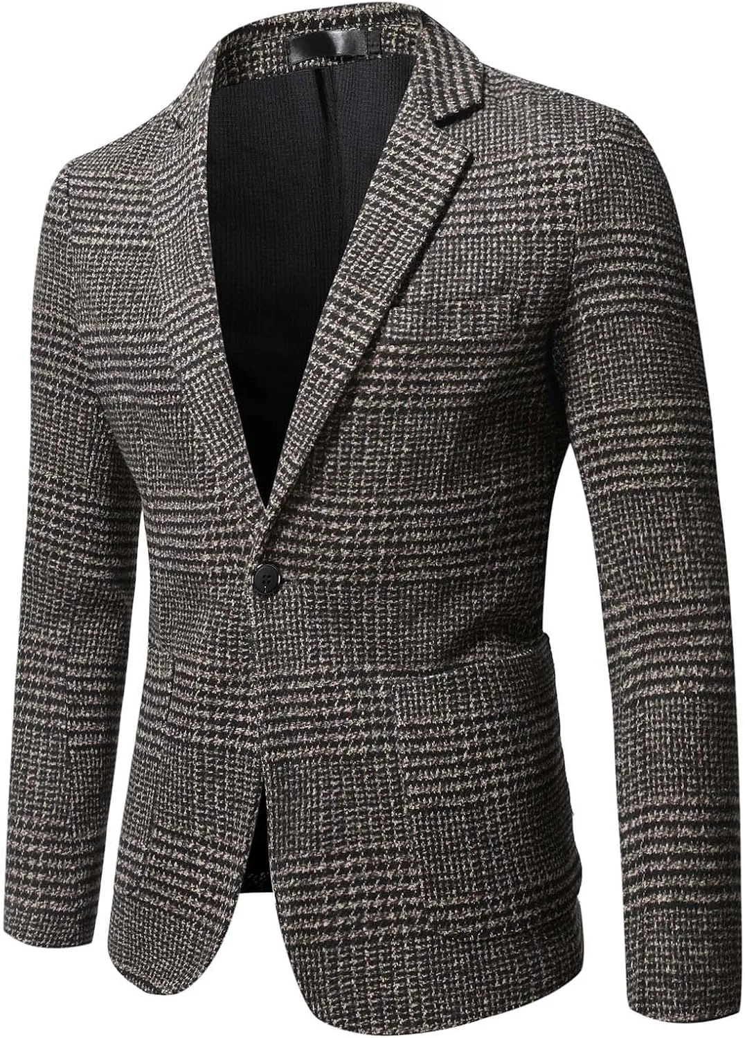 Men's Casual Slim Fit Suit Lapel Button Suit Jackets Lightweight Fashion Vintage Coats Formal Business Suit Jackets