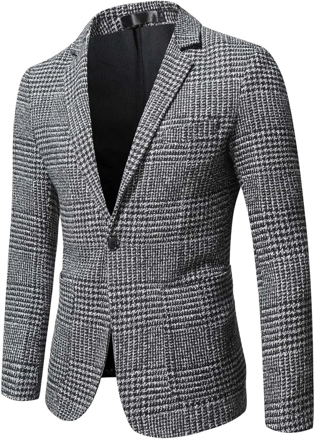 Men's Casual Slim Fit Suit Lapel Button Suit Jackets Lightweight Fashion Vintage Coats Formal Business Suit Jackets