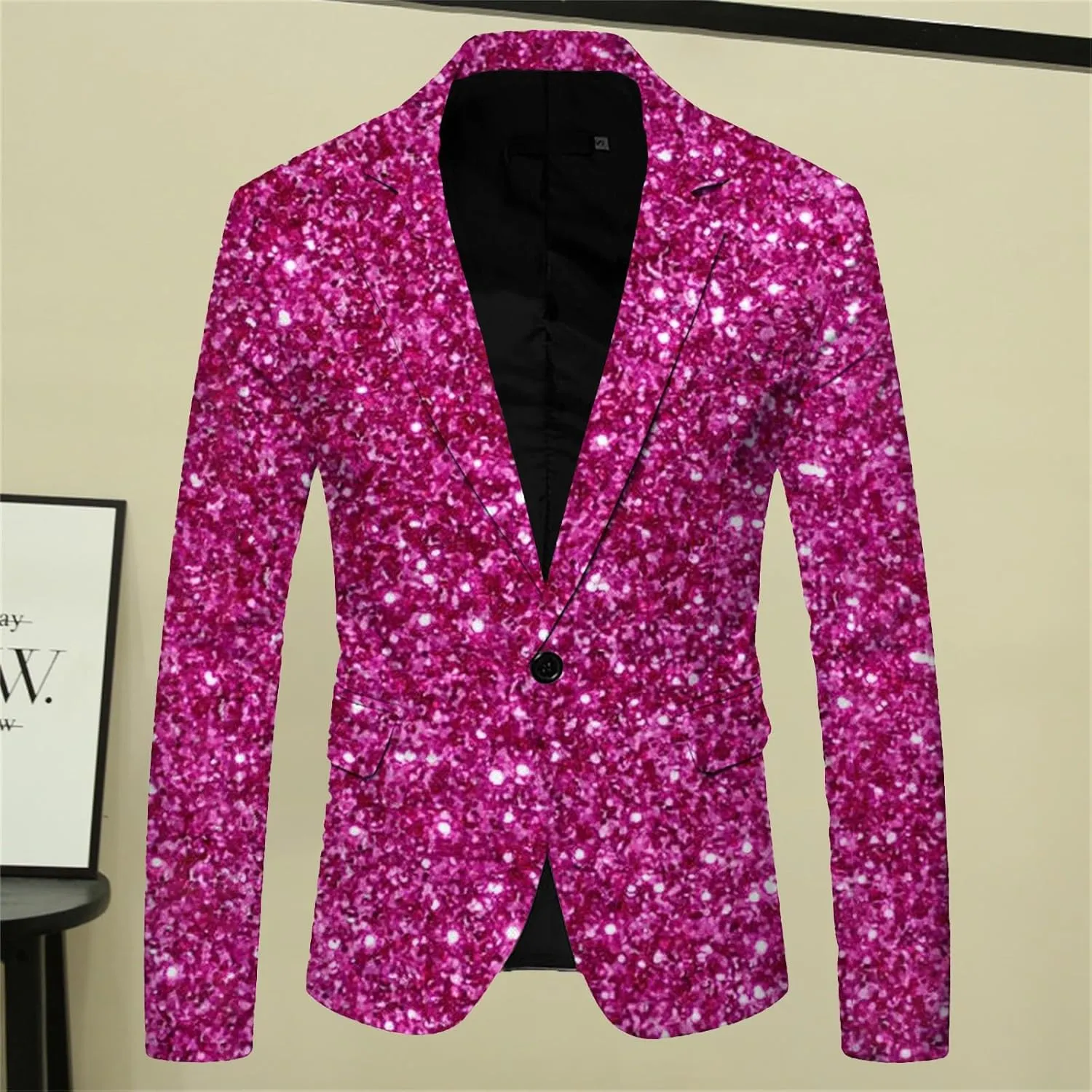 Mens Christmas Sequin Blazer Tuxedo Party Prom And Casual Tuxedo Floral Wedding Party Prom Men's Christmas Ugly