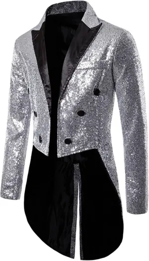 Mens Christmas Sequin Blazer Tuxedo Party Prom And Casual Tuxedo Floral Wedding Party Prom Men's Christmas Ugly