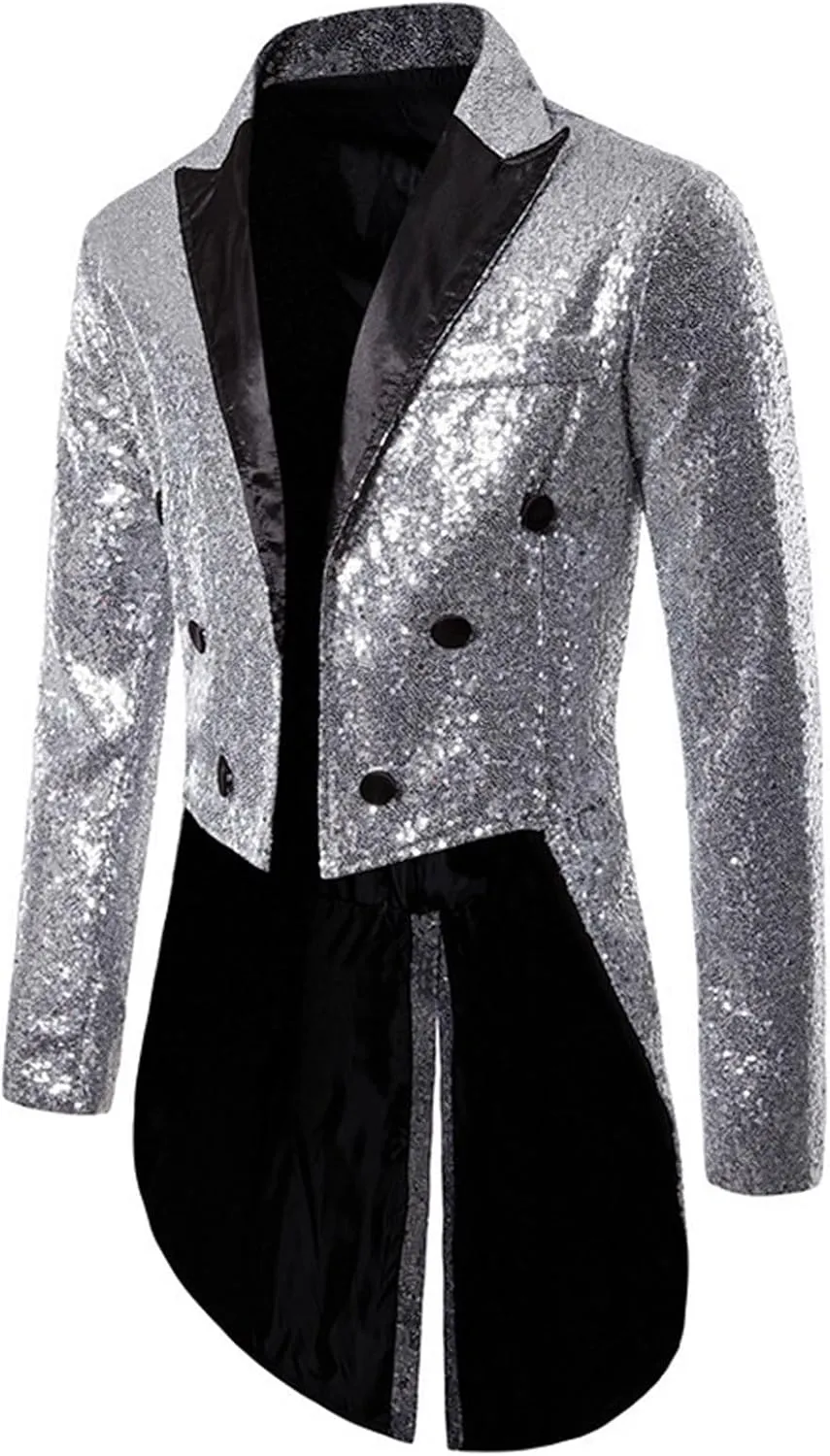 Mens Christmas Sequin Blazer Tuxedo Party Prom And Casual Tuxedo Floral Wedding Party Prom Men's Christmas Ugly