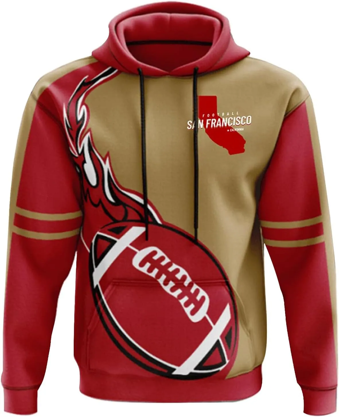 Men's City Football Hoodies Stylish Fans Gifts Sweatshirt Plus Size Lightweight Long Sleeve Game Day Pullover Apparel