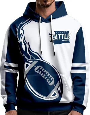 Men's City Football Hoodies Stylish Fans Gifts Sweatshirt Plus Size Lightweight Long Sleeve Game Day Pullover Apparel