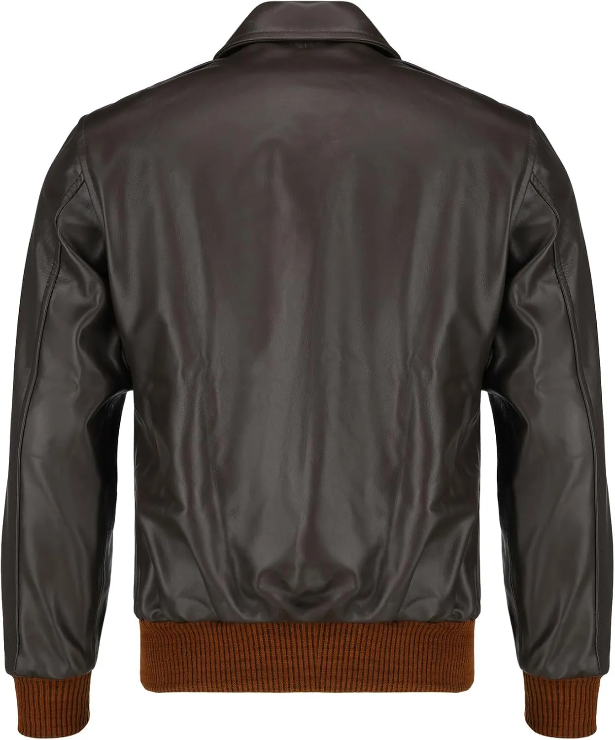 Men's Classic Brown A-2 Flight Jacket - Genuine Leather Vintage Bomber Jacket