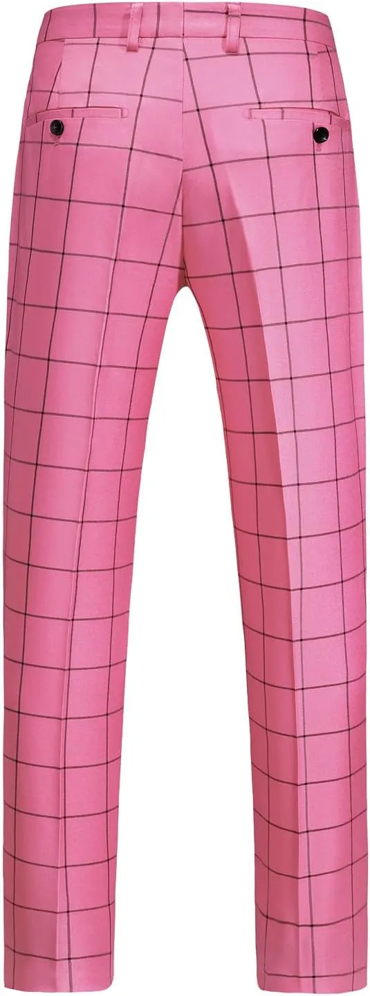 Mens Classic Suit Pants Straight Fit Modern Formal Dress Pants Separate Trousers