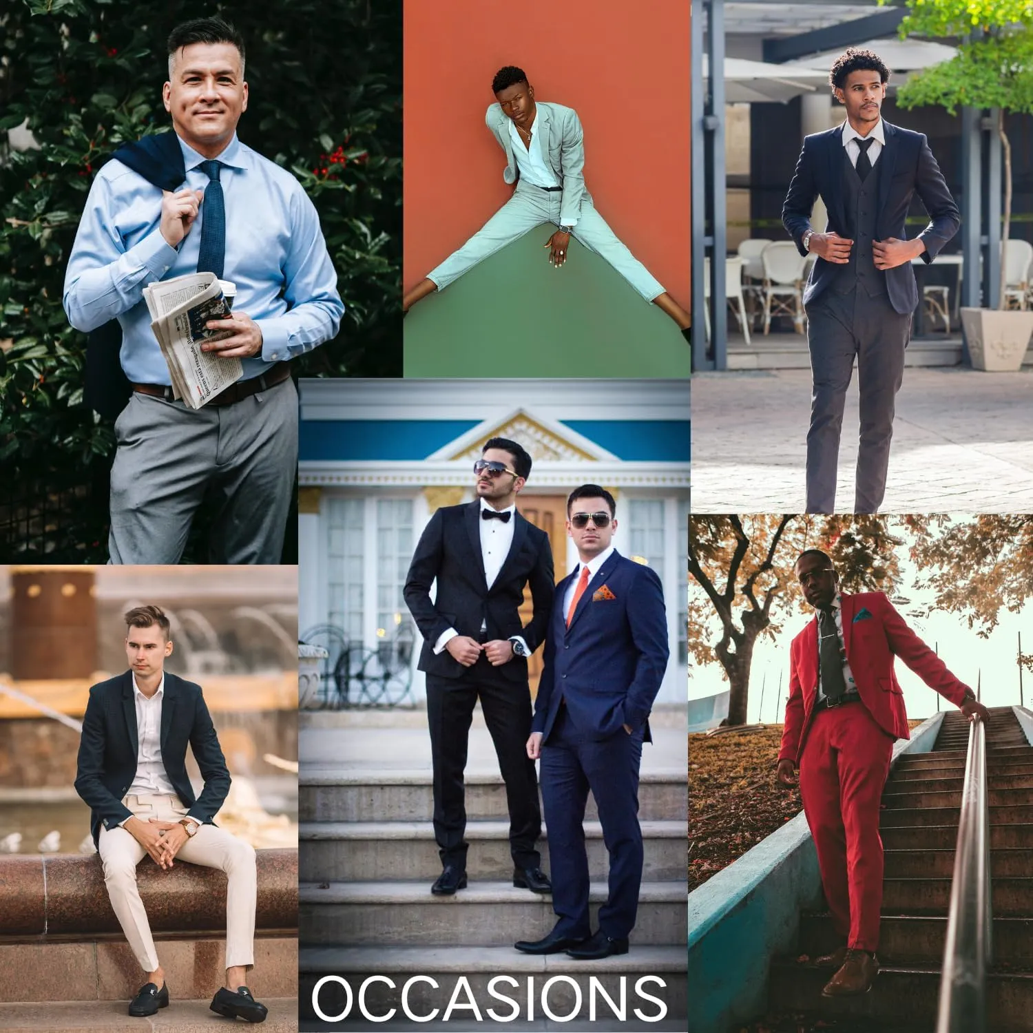 Mens Classic Suit Pants Straight Fit Modern Formal Dress Pants Separate Trousers