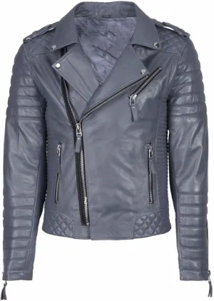 Mens Distress Leather Jackets Motorcycle Bomber Biker Stylish Outerwear Zipper JacketBlue Jacket