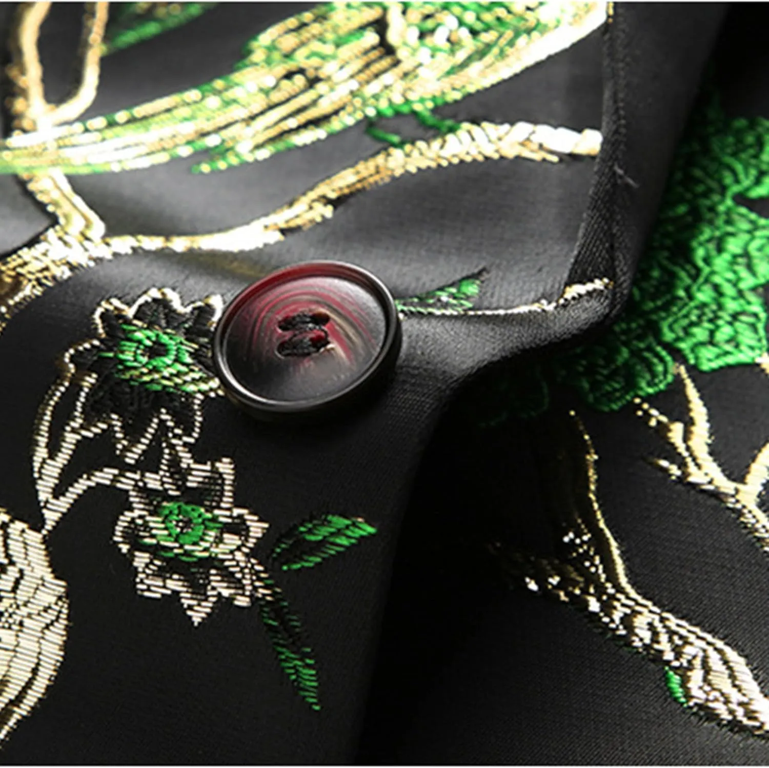 Men's Dress Party Floral Suit Jacket Floral Tuxedo Jackets Notched Lapel Slim Fit One Button Stylish Blazer