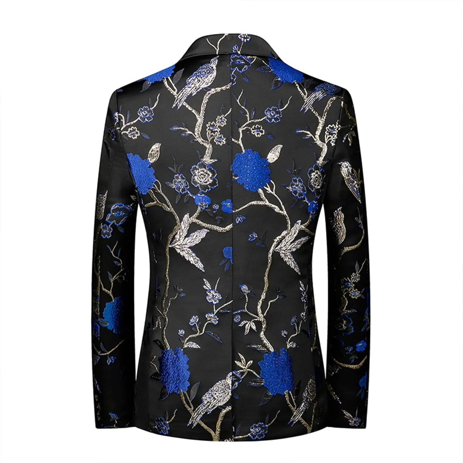 Men's Dress Party Floral Suit Jacket Floral Tuxedo Jackets Notched Lapel Slim Fit One Button Stylish Blazer