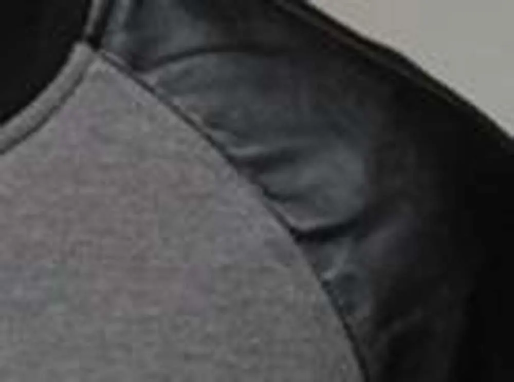 Men's Fashion Splicing Leather Sleeve Baseball Varsity Bomber Jacket