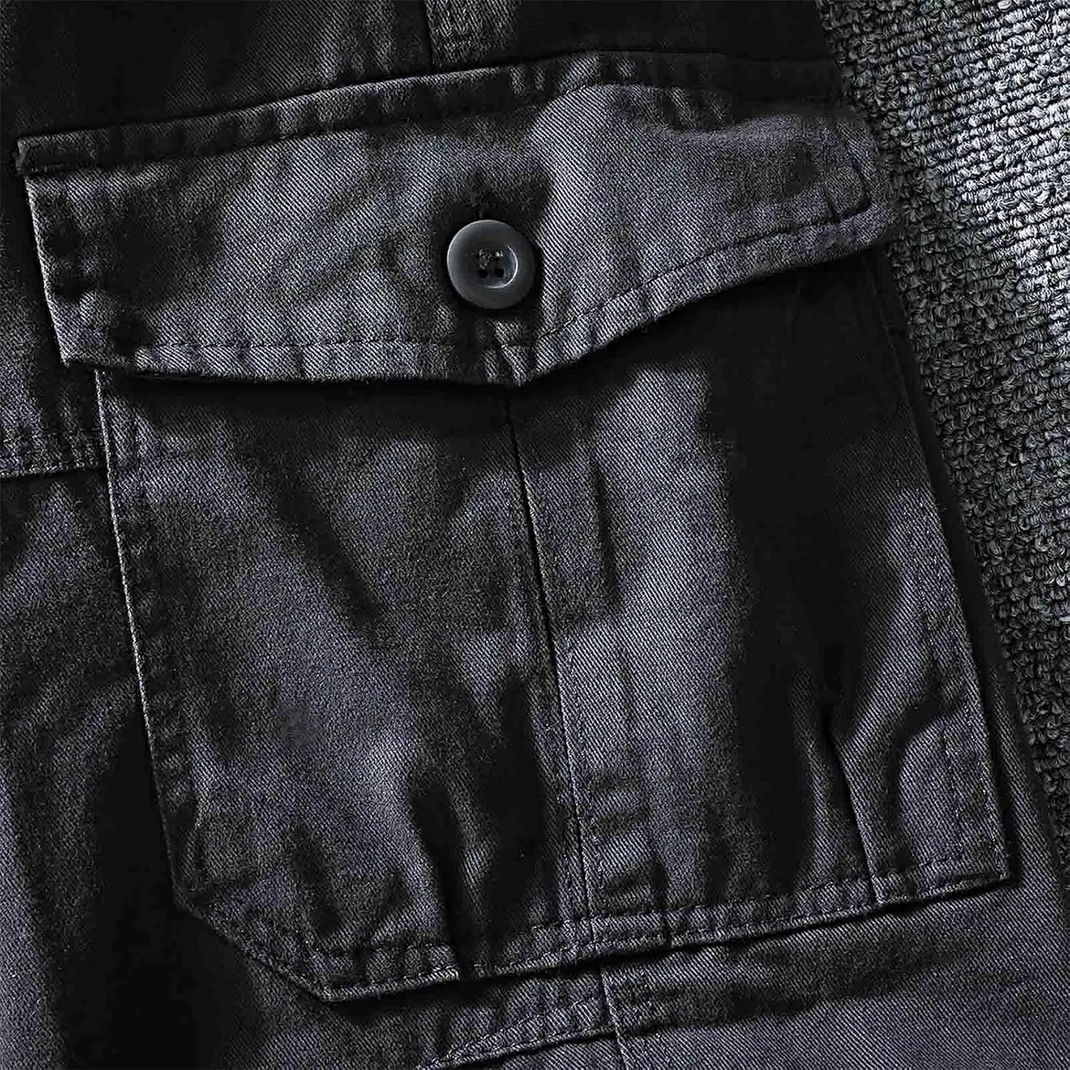 Men's Full Elastic Waist Casual Cargo Pants Men Relaxed Fit Lightweight Work Pant Stretch Twill Cotton Jogger Pants (Medium,Dark Grey)