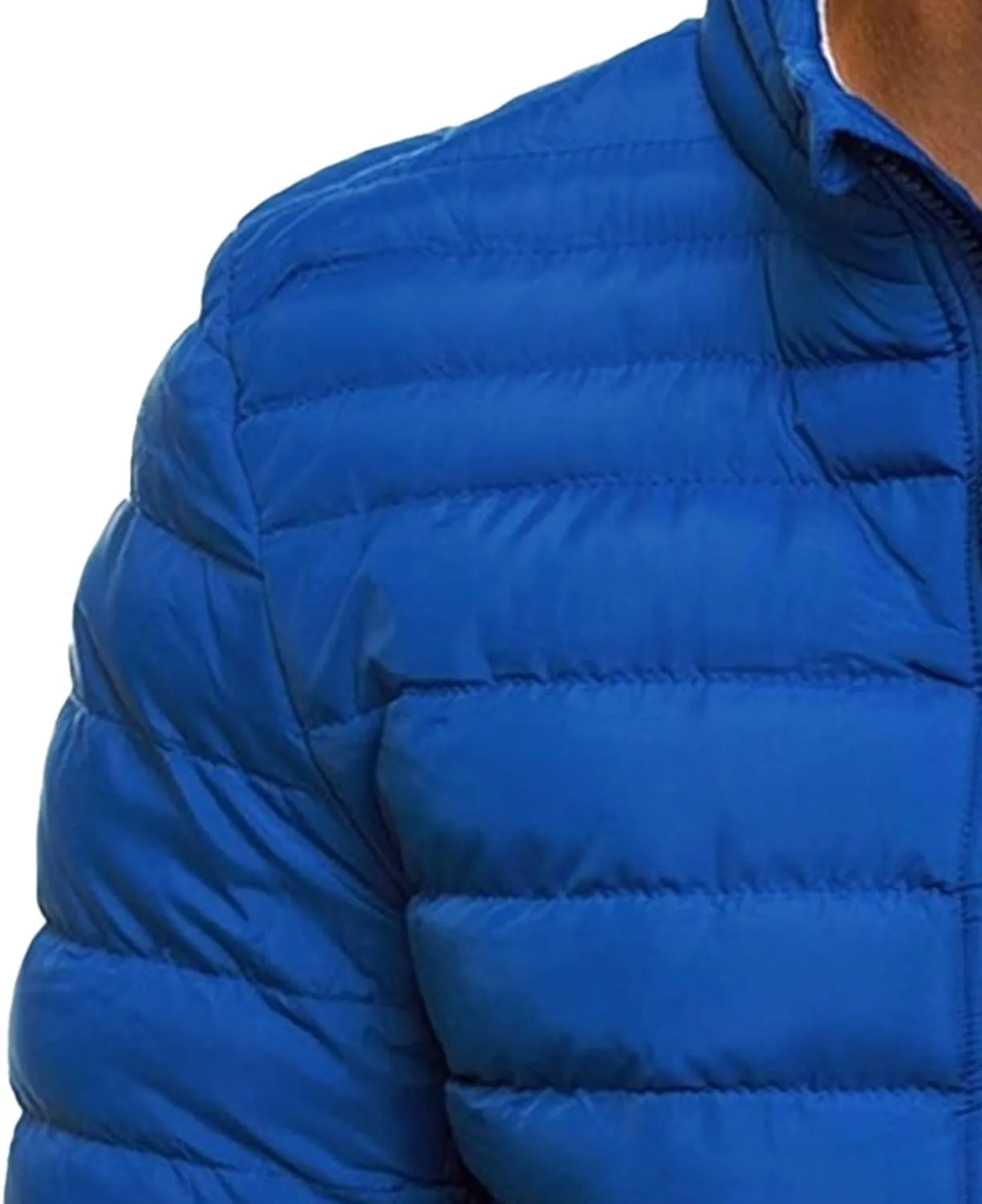 Men's Full Zip Packable Down Jacket Lightweight Puffer Jacket Winter Jacket Loose Windproof Outerwear Jacket