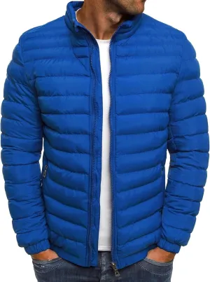 Men's Full Zip Packable Down Jacket Lightweight Puffer Jacket Winter Jacket Loose Windproof Outerwear Jacket