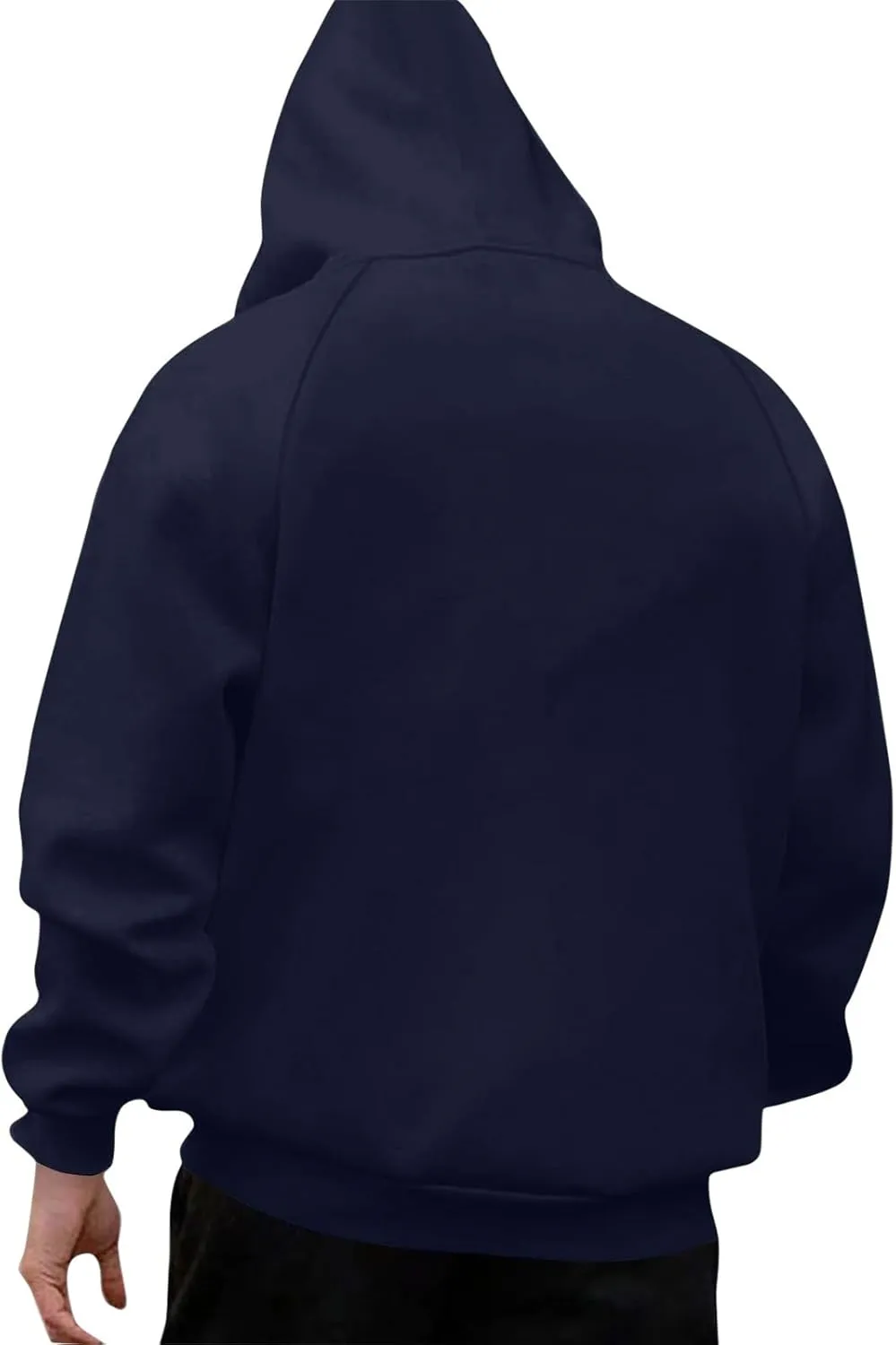 Men's Graphic Letter Print Drawstring Street Hoodies Oversized Vintage Long Sleeve Sweatshirts