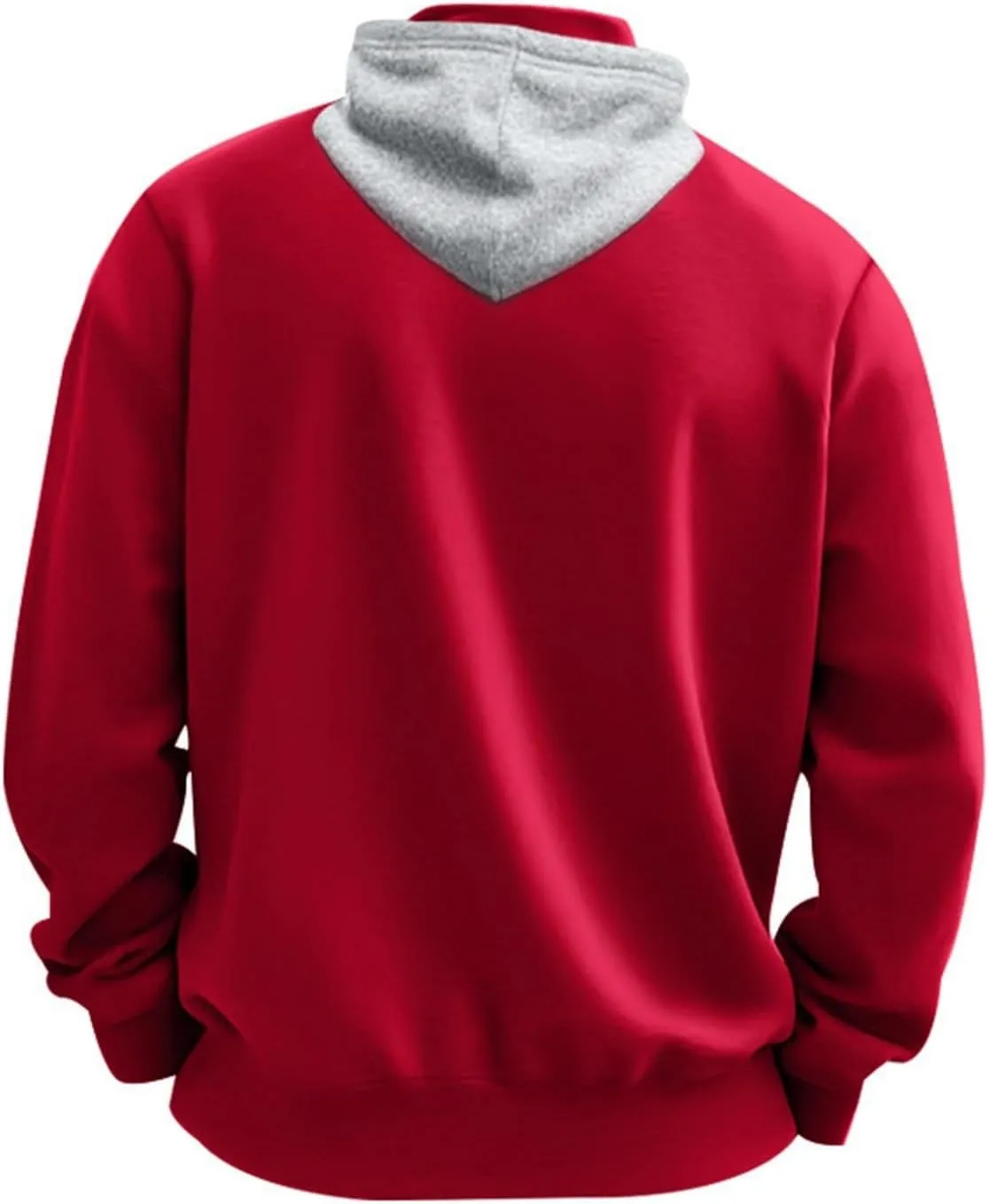 Mens Half Zip Hoodie For Casual Fleece Lightweight Regular Long Sleeve Sherpa Lined Winter Warm Pullover Sweatshirts