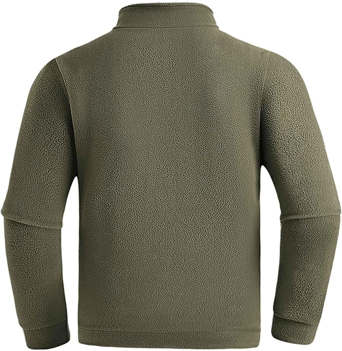 Mens Half Zip Pullover Sweaters Thermal Stylish Long Sleeve Mock Neck Sweatshirts Soft Shearling Fuzzy Fleece Sweater