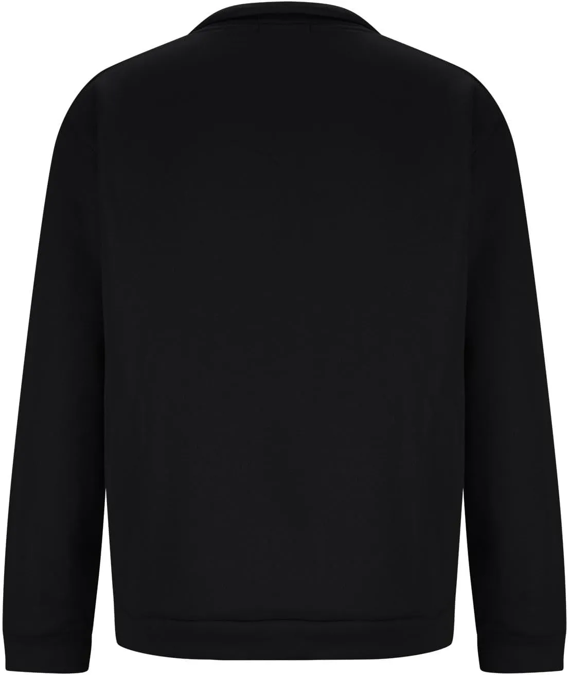 Men's Half Zipper Pullover Casual Long Sleeve Sweater Tops Lapel Solid Color Sweatshirt Business Work Shirts