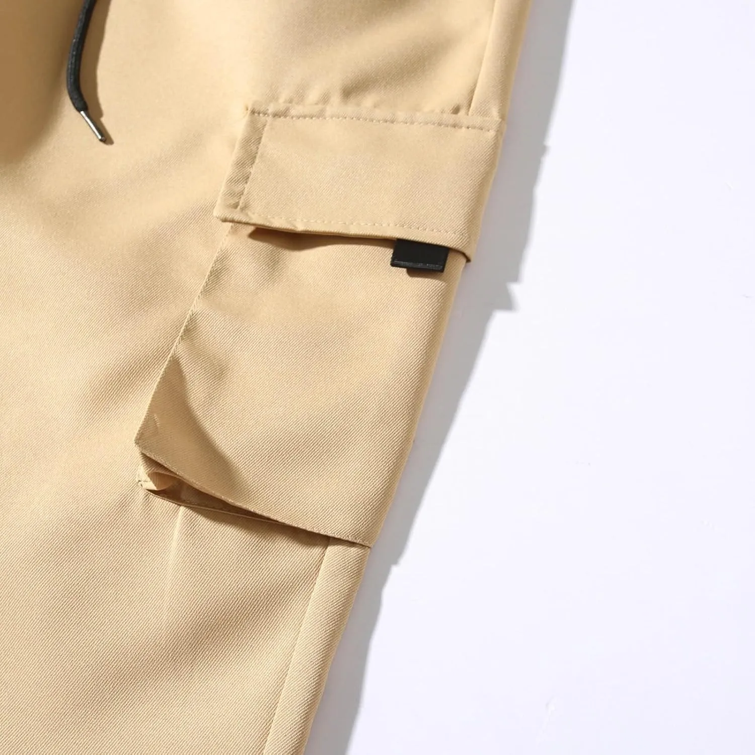 Men's Hiking Work Cargo Pants High Rise Drawstring Elastic Waisted Lightweight Trousers Outdoor Camping Jogging Pants