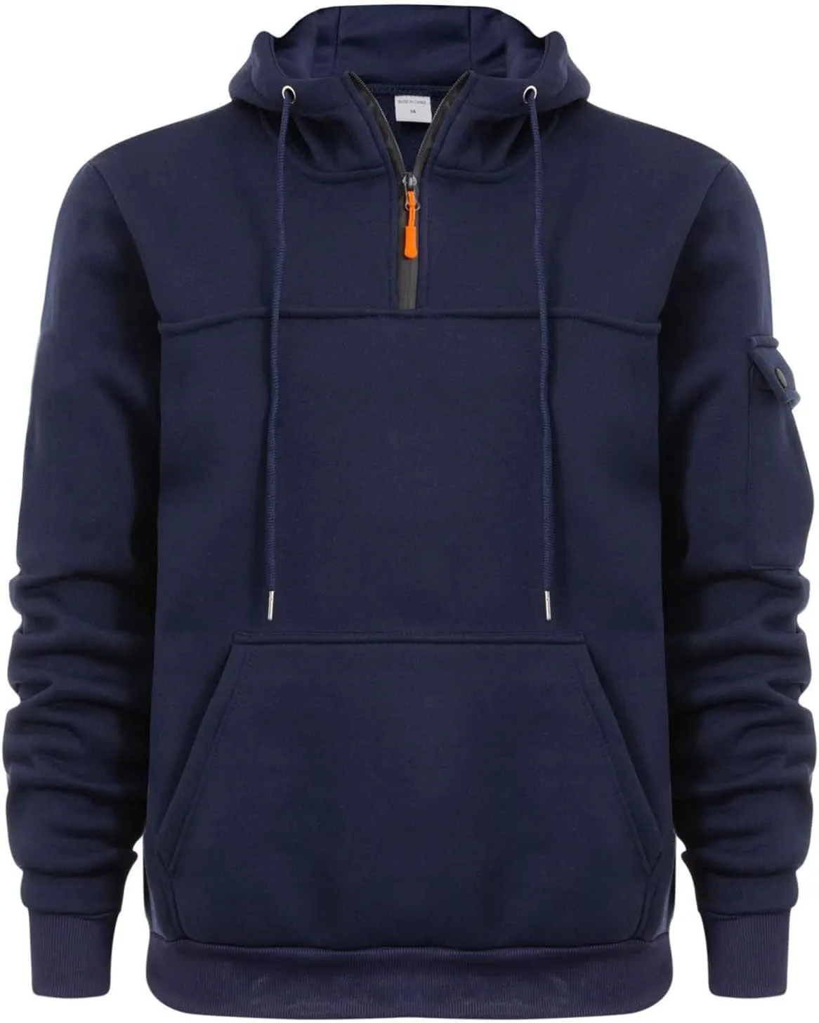 Mens Hoodies Fleece Casual Coats Autumn Classic Trendy Long Sleeve Multi Pocket Zipper Blouse Jacket Fashion Tops
