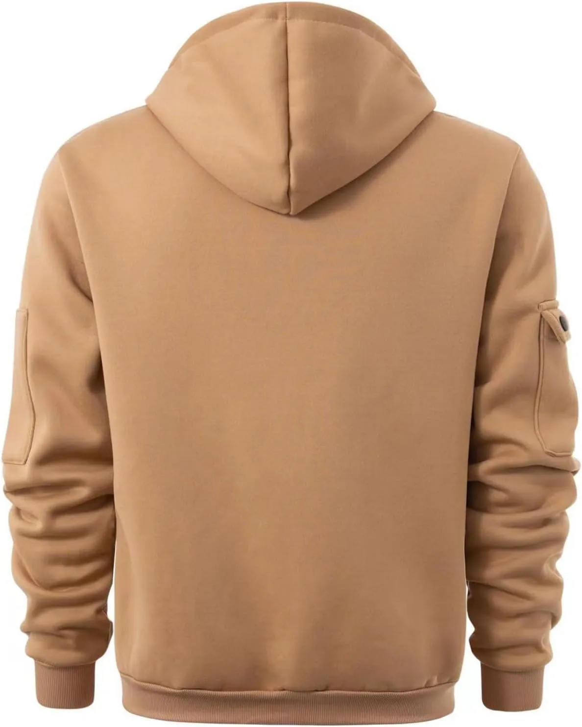 Mens Hoodies Fleece Casual Coats Autumn Classic Trendy Long Sleeve Multi Pocket Zipper Blouse Jacket Fashion Tops