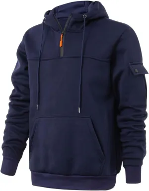 Mens Hoodies Fleece Casual Coats Autumn Classic Trendy Long Sleeve Multi Pocket Zipper Blouse Jacket Fashion Tops