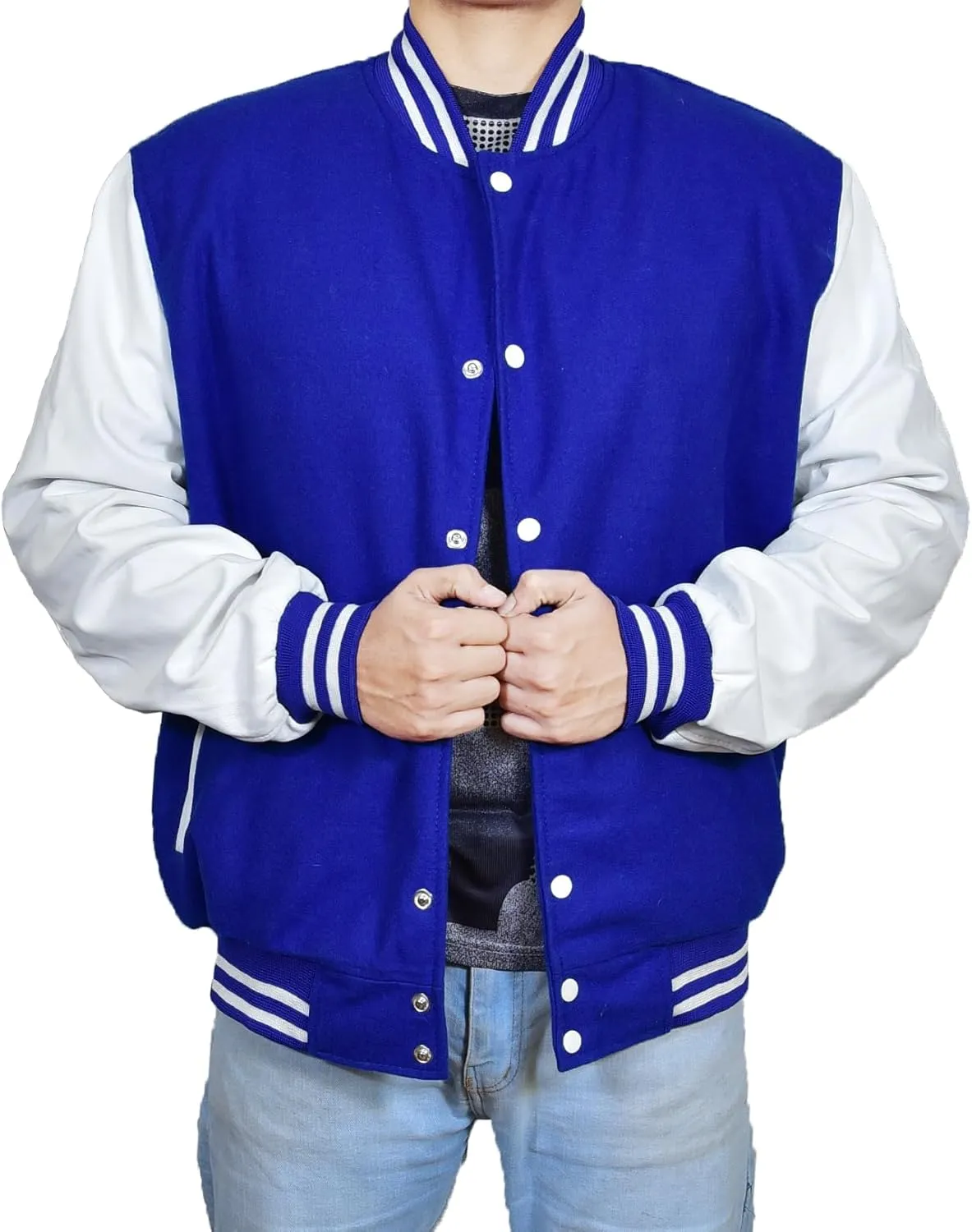 Mens Hotline Miami Varsity Letterman Fashion Wool Bomber Slim Fit Casual Warm Boys College Baseball Jacket