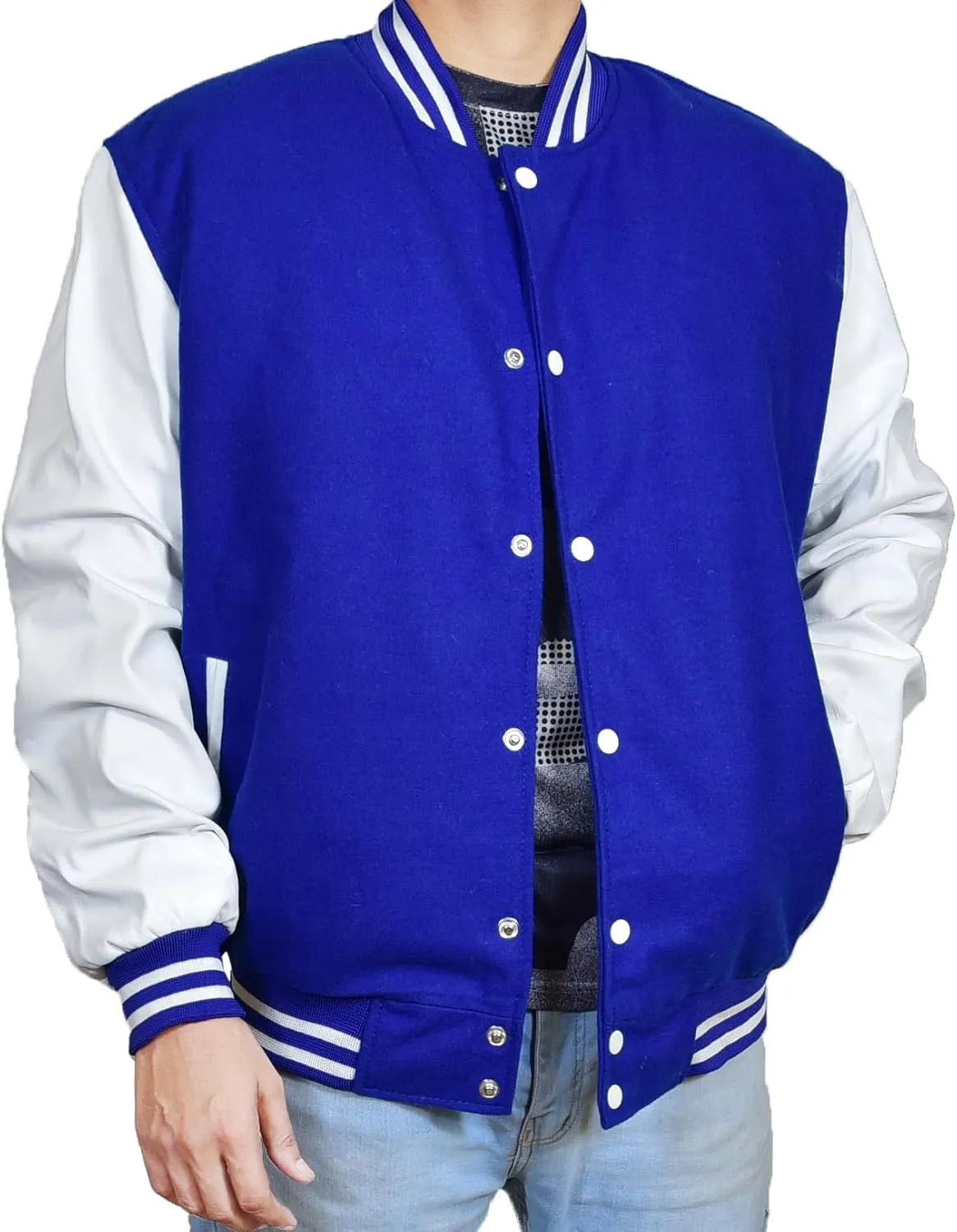 Mens Hotline Miami Varsity Letterman Fashion Wool Bomber Slim Fit Casual Warm Boys College Baseball Jacket